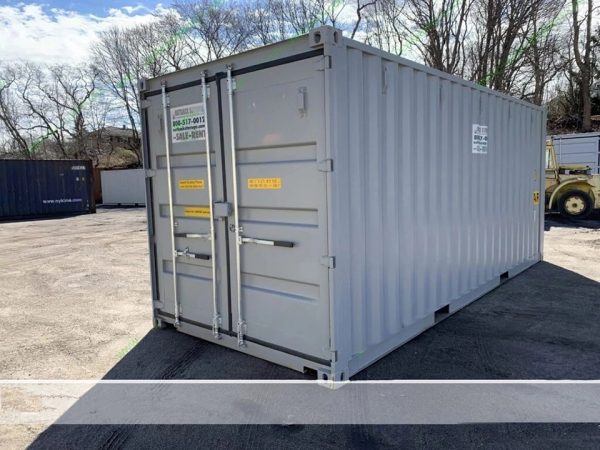 20 Fuß x 8 Fuß x 8,5 Fuß Lagercontainer – Neu – Doppeltür – Grau | Versandcontainer mit Türen an beiden Enden