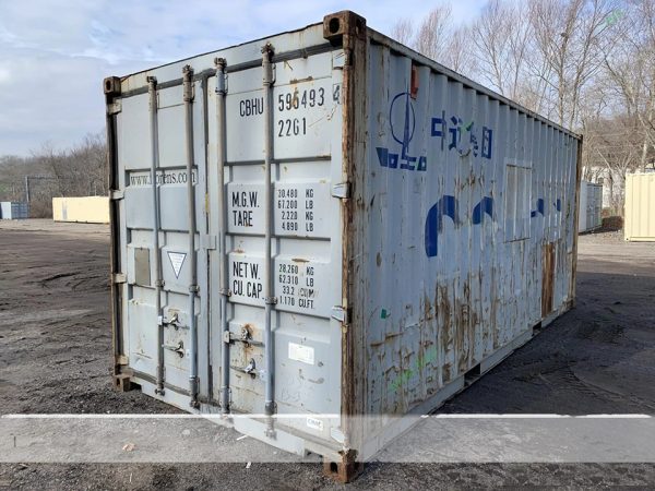 20 Fuß x 8 Fuß x 8,5 Fuß Gebrachter Versandcontainer – Grau | Wind- & Wasserdicht – Leichte Gebrauchsspuren - Image 2