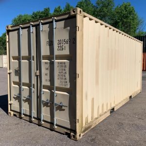 20 Fuß x 8′ x 8,5 Fuß Lagercontainer – Gebraucht – Wind- & Wasserdicht – Beige