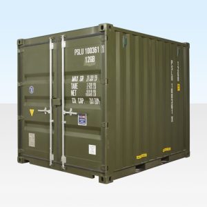 10-Fuß Versandcontainer (neu, One Trip) – Grün (RAL 6007), ISO-zertifiziert