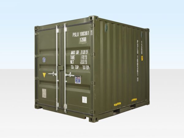 10-Fuß Versandcontainer (neu, One Trip) – Grün (RAL 6007), ISO-zertifiziert