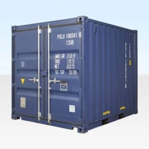 10 Fuß x 8 Fuß Versandcontainer – Neu (nur einmal für den Seetransport genutzt) – Blau – ISO-zertifiziert