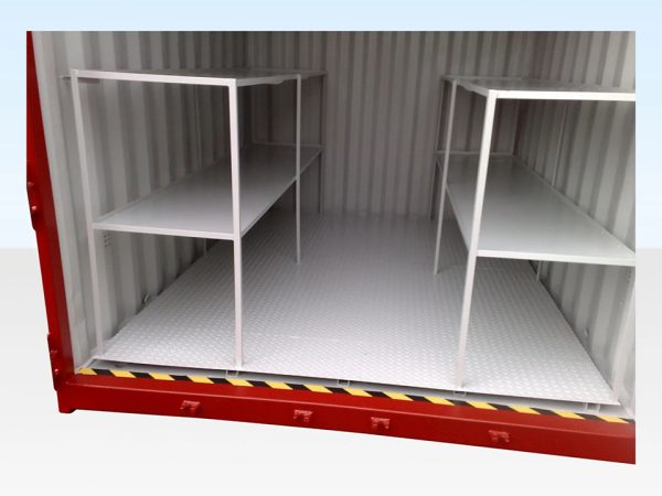 10-Fuß Gefahrstoffcontainer mit Auffangwanne (neu, One Trip) – Flacher Stahlboden, ISO-zertifiziert - Image 2