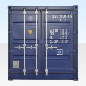 20 Fuß Seecontainer mit kompletter Seitenöffnung – Einweg – Blau