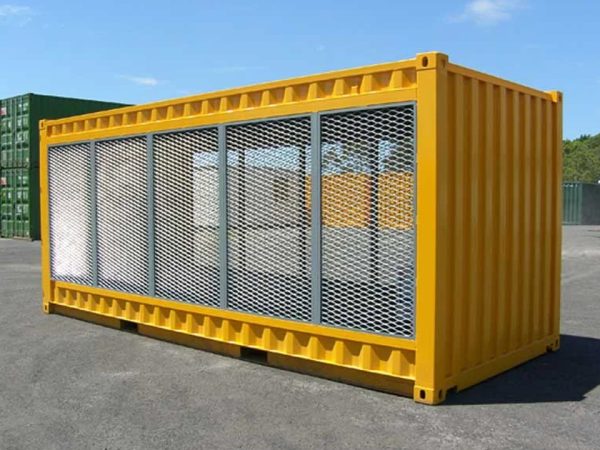 Gasflaschenlager Container – 20 Fuß Offener Lagercontainer mit Belüftung