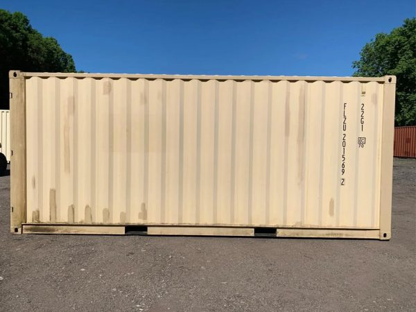 20 Fuß x 8′ x 8,5 Fuß Lagercontainer – Gebraucht – Wind- & Wasserdicht – Beige - Image 3