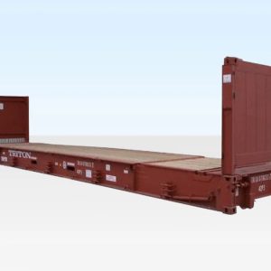 40′ x 8′ gebrauchter Flat Rack Container – ohne Seitenwände – stapelbar – CSC-zertifiziert