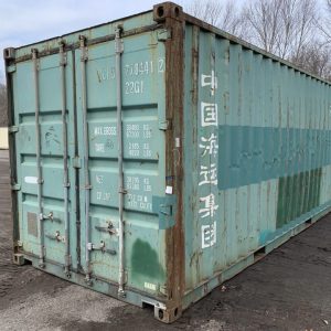 20 Fuß Seecontainer – Gebraucht – AS IS – Dichtungen lassen Licht durch – Grün – 8,5 Fuß hoch – Lager-/Transportcontainer
