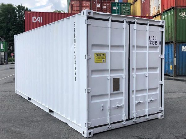 20 Fuß x 8 Fuß Schiffscontainer – One Trip – Weiß