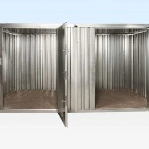 3 m x 4,2 m Seitlich verbundene Flat-Pack-Container (verzinkt)