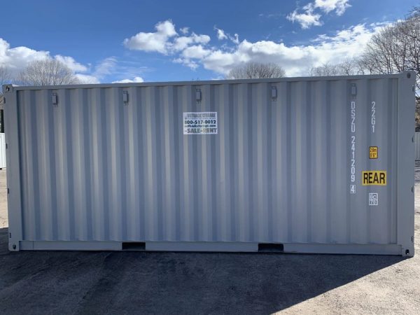 20 Fuß Seecontainer – Neu – Doppeltüren an beiden Enden – Wind- und wasserdicht – Grau – 8,5 Fuß hoch - Image 2