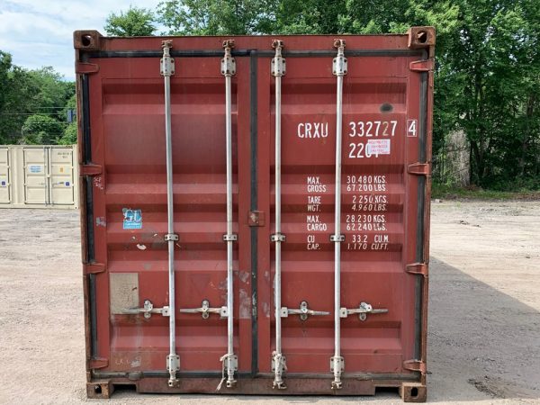 20 Fuß Seecontainer – Gebraucht – Wind- und wasserdicht – Ziegelrot – 8,5 Fuß hoch – Lager-/Transportcontainer - Image 2