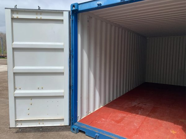 20 Fuß Seecontainer – Gebraucht – Wind- & wasserdicht – Blau – 8,5 Fuß hoch - Image 4