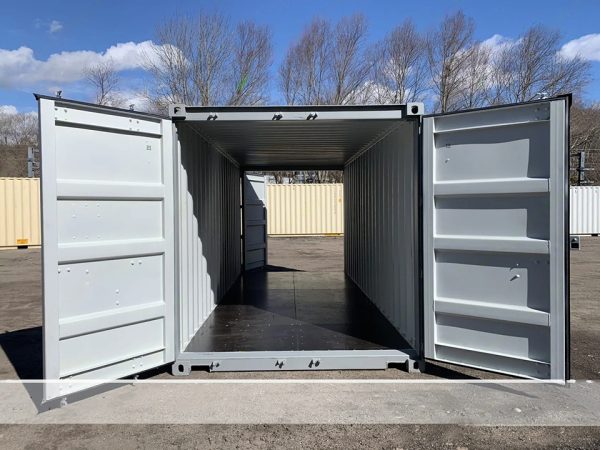 20 Fuß x 8 Fuß x 8,5 Fuß Lagercontainer – Neu – Doppeltür – Grau | Versandcontainer mit Türen an beiden Enden - Image 4