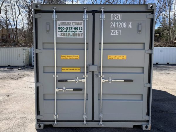 20 Fuß Seecontainer – Neu – Doppeltüren an beiden Enden – Wind- und wasserdicht – Grau – 8,5 Fuß hoch - Image 3