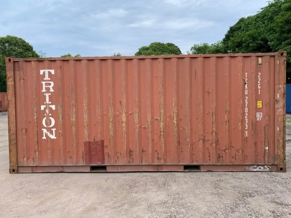 20 Fuß Seecontainer – Gebraucht – Wind- und wasserdicht – Ziegelrot – 8,5 Fuß hoch – Lagercontainer - Image 3