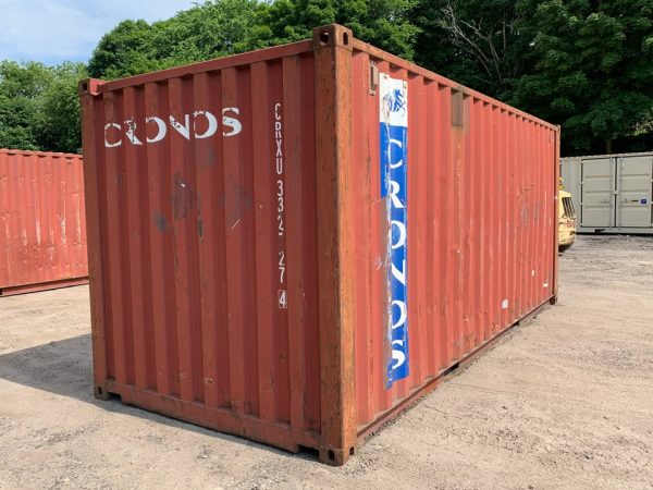 20 Fuß Seecontainer – Gebraucht – Wind- und wasserdicht – Ziegelrot – 8,5 Fuß hoch – Lager-/Transportcontainer - Image 3