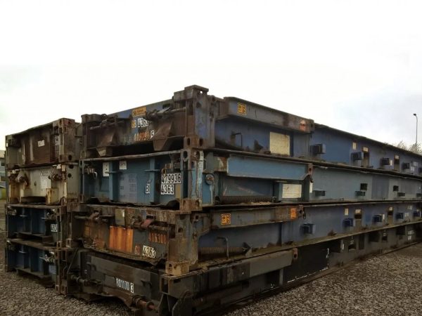 40 Fuß x 8 Fuß gebrauchter Flat-Rack-Container – ohne Seitenwände - Image 3