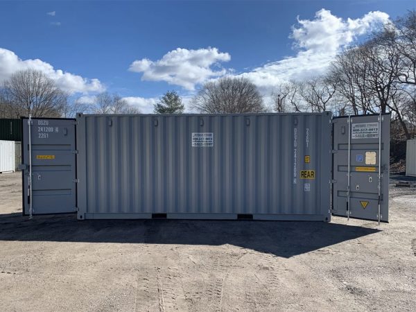 20 Fuß Seecontainer – Neu – Doppeltüren an beiden Enden – Wind- und wasserdicht – Grau – 8,5 Fuß hoch - Image 4